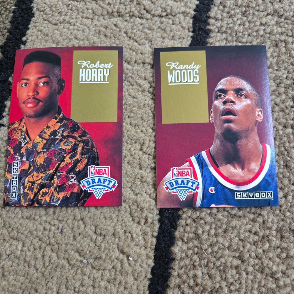 1992 SkyBox NBA Draft Robert Horry DP11 Randy Woods DP16 Basketball Card Lot